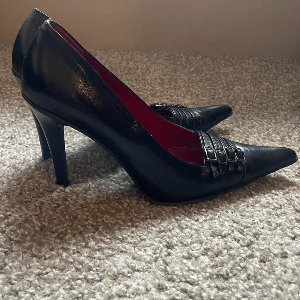 Black Pointed Toe Stiletto Pumps - image 5